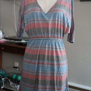 Short sleeve v-neck dress/tunic/long shirt